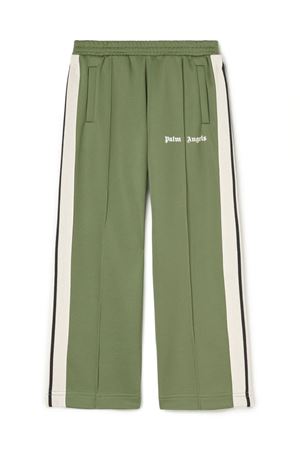 pantalone in cotone verde PALM ANGELS KIDS | PBCJ002C99FAB0035603